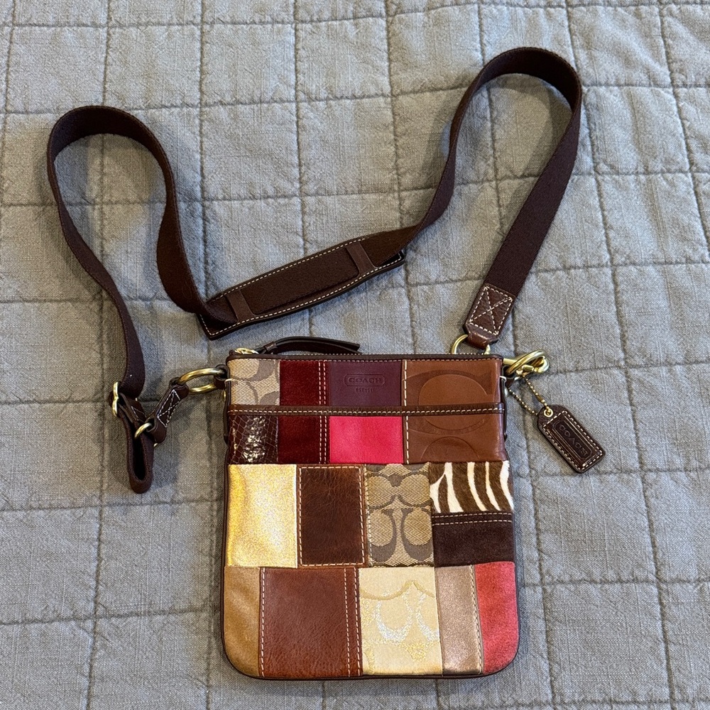 Coach Multicolor Patchwork Crossbody Bag